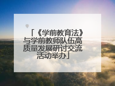 《学前教育法》与学前教师队伍高质量发展研讨交流活动举办