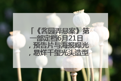 《酱园弄悬案》第一部定档6月21日，预告片与海报曝光，易烊千玺光头造型饰演“周瞎子”