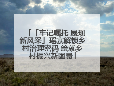 「牢记嘱托 展现新风采」瑶寨解锁乡村治理密码 绘就乡村振兴新图景