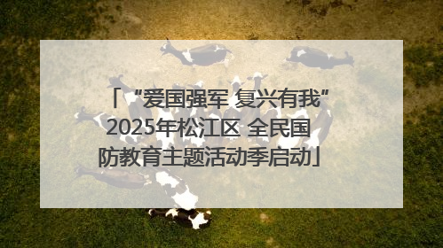 “爱国强军 复兴有我”2025年松江区 全民国防教育主题活动季启动
