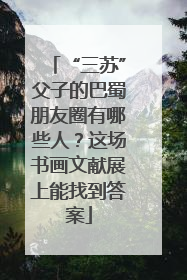 “三苏”父子的巴蜀朋友圈有哪些人？这场书画文献展上能找到答案