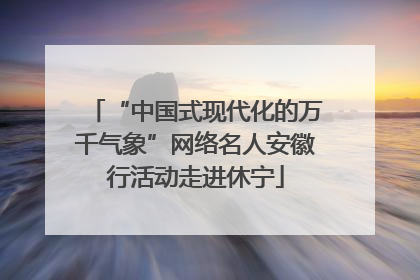 “中国式现代化的万千气象”网络名人安徽行活动走进休宁