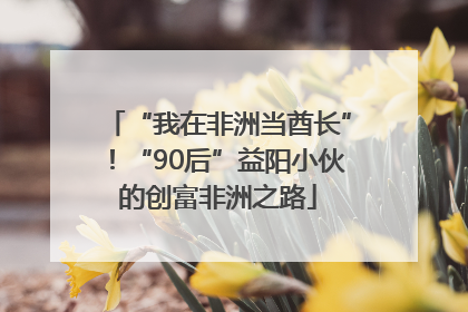 “我在非洲当酋长”！“90后”益阳小伙的创富非洲之路