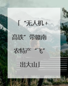 “无人机＋高铁”带赣南农特产“飞”出大山