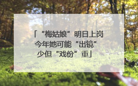 “梅姑娘”明日上岗 今年她可能“出镜”少但“戏份”重