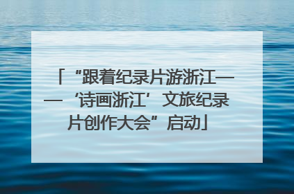 “跟着纪录片游浙江——‘诗画浙江’文旅纪录片创作大会”启动