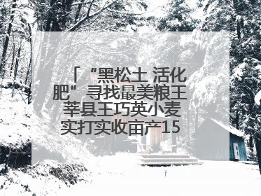 “黑松土 活化肥”寻找最美粮王 莘县王巧英小麦实打实收亩产1515.4斤 超对照田144斤！