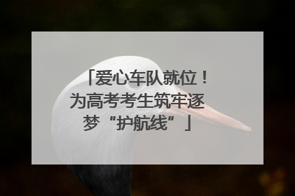 爱心车队就位！为高考考生筑牢逐梦“护航线”