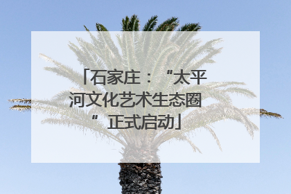 石家庄：“太平河文化艺术生态圈”正式启动