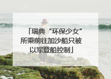瑞典“环保少女”所乘前往加沙船只被以军登船控制