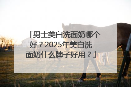 男士美白洗面奶哪个好？2025年美白洗面奶什么牌子好用？