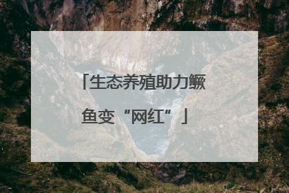 生态养殖助力鳜鱼变“网红”