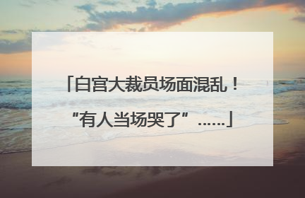白宫大裁员场面混乱！“有人当场哭了”……