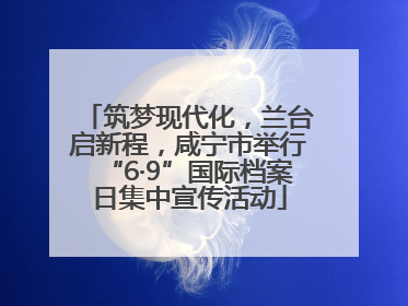 筑梦现代化，兰台启新程，咸宁市举行“6·9”国际档案日集中宣传活动