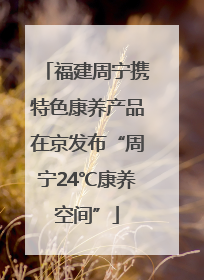 福建周宁携特色康养产品在京发布“周宁24℃康养空间”