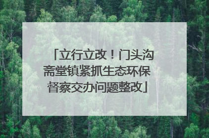立行立改！门头沟斋堂镇紧抓生态环保督察交办问题整改
