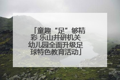 童趣“足”够精彩 乐山井研机关幼儿园全面升级足球特色教育活动