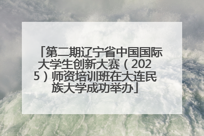 第二期辽宁省中国国际大学生创新大赛（2025）师资培训班在大连民族大学成功举办