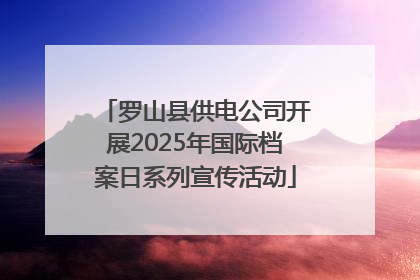 罗山县供电公司开展2025年国际档案日系列宣传活动