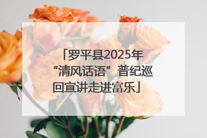 罗平县2025年“清风话语”普纪巡回宣讲走进富乐