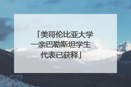 美哥伦比亚大学一亲巴勒斯坦学生代表已获释