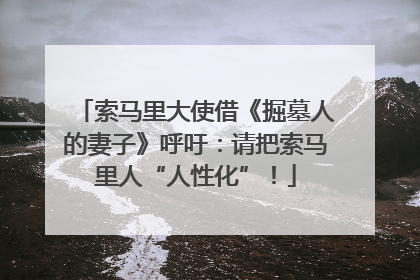 索马里大使借《掘墓人的妻子》呼吁：请把索马里人“人性化”！