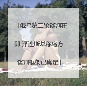 俄乌第二轮谈判在即 泽连斯基称乌方谈判框架已确定
