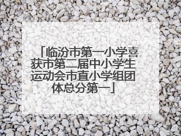 临汾市第一小学喜获市第二届中小学生运动会市直小学组团体总分第一