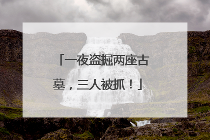 一夜盗掘两座古墓，三人被抓！