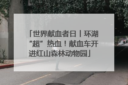 世界献血者日丨环湖“超”热血！献血车开进红山森林动物园