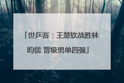 世乒赛：王楚钦战胜林昀儒 晋级男单四强