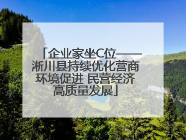 企业家坐C位——淅川县持续优化营商环境促进 民营经济高质量发展