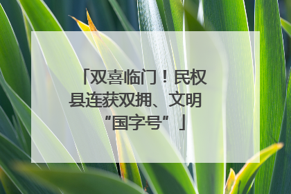 双喜临门！民权县连获双拥、文明“国字号”