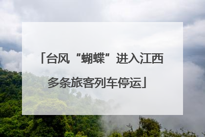 台风“蝴蝶”进入江西 多条旅客列车停运