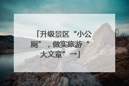 升级景区“小公厕”，做实旅游“大文章”→