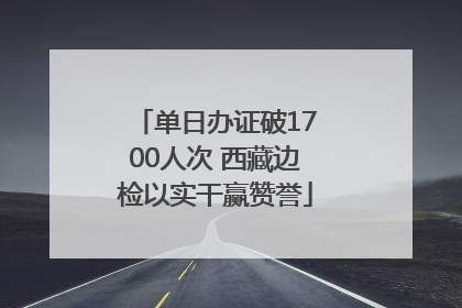 单日办证破1700人次 西藏边检以实干赢赞誉