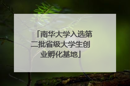 南华大学入选第二批省级大学生创业孵化基地