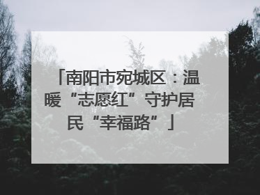 南阳市宛城区：温暖“志愿红”守护居民“幸福路”