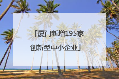 厦门新增195家创新型中小企业