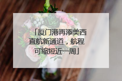 厦门港再添美西直航新通道，航程可缩短近一周