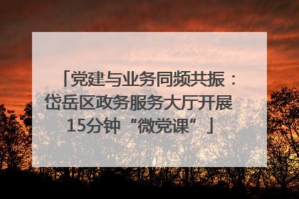 党建与业务同频共振：岱岳区政务服务大厅开展15分钟“微党课”