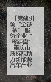 党建引领“全链条” 服务企业“零距离” 重庆市质标院助力新能源汽车产业链提升质量管理水平