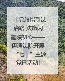 党旗指引法治路 法徽闪耀映初心——伊通法院开展“七一”主题党日活动