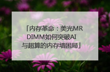 内存革命：美光MRDIMM如何突破AI与超算的内存墙困局