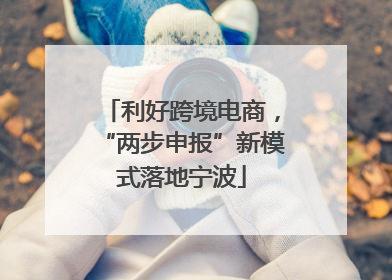 利好跨境电商，“两步申报”新模式落地宁波