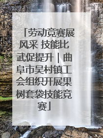 劳动竞赛展风采 技能比武促提升｜曲阜市吴村镇工会组织开展果树套袋技能竞赛