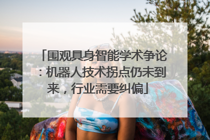 围观具身智能学术争论：机器人技术拐点仍未到来，行业需要纠偏