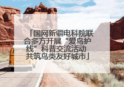 国网新疆电科院联合多方开展“爱鸟护线”科普交流活动 共筑鸟类友好城市