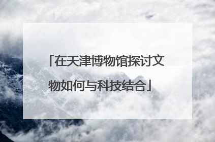 在天津博物馆探讨文物如何与科技结合