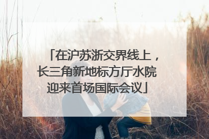 在沪苏浙交界线上，长三角新地标方厅水院迎来首场国际会议